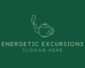 Green Teapot Tea Kettle logo design