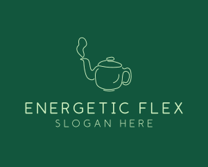 Green Teapot Tea Kettle logo design