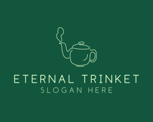 Green Teapot Tea Kettle logo design