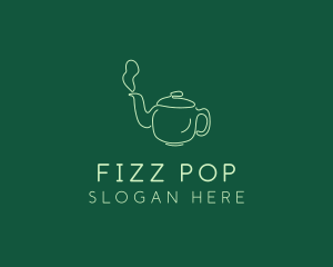 Green Teapot Tea Kettle logo design