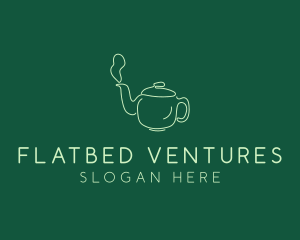 Green Teapot Tea Kettle logo design