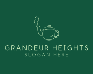 Green Teapot Tea Kettle logo design