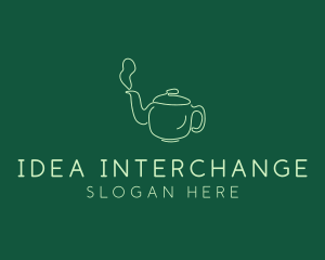 Green Teapot Tea Kettle logo design