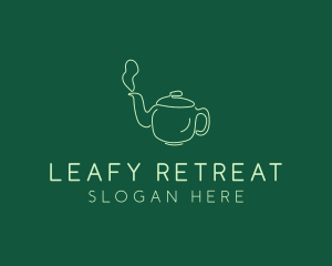 Green Teapot Tea Kettle logo design