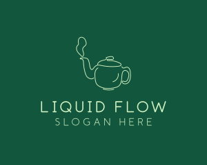 Green Teapot Tea Kettle logo design