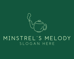 Green Teapot Tea Kettle logo design