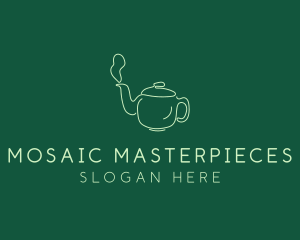 Green Teapot Tea Kettle logo design