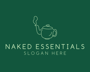 Green Teapot Tea Kettle logo design