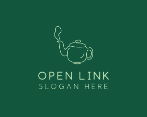 Green Teapot Tea Kettle logo design