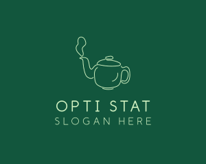 Green Teapot Tea Kettle logo design