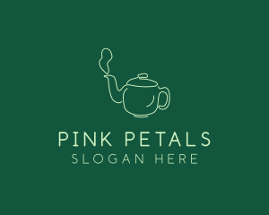 Green Teapot Tea Kettle logo design