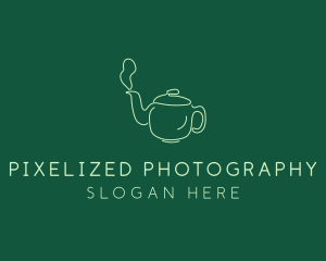 Green Teapot Tea Kettle logo design