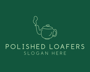 Green Teapot Tea Kettle logo design