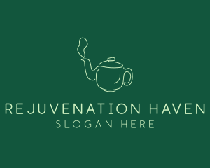 Green Teapot Tea Kettle logo design