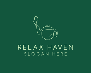 Green Teapot Tea Kettle logo design