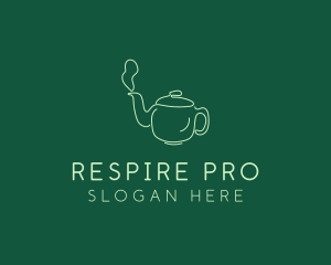 Green Teapot Tea Kettle logo design