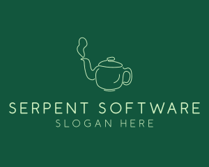 Green Teapot Tea Kettle logo design