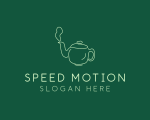 Green Teapot Tea Kettle logo design