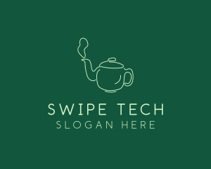 Green Teapot Tea Kettle logo design