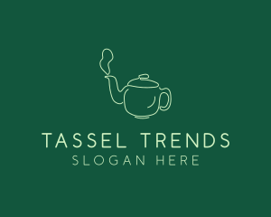 Green Teapot Tea Kettle logo design