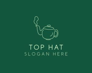 Green Teapot Tea Kettle logo design