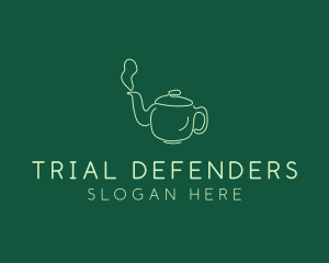 Green Teapot Tea Kettle logo design