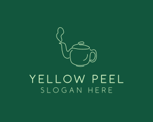 Green Teapot Tea Kettle logo design