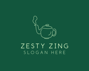 Green Teapot Tea Kettle logo design