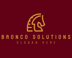 Red Horse Stallion logo design