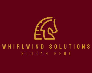 Red Horse Stallion logo design