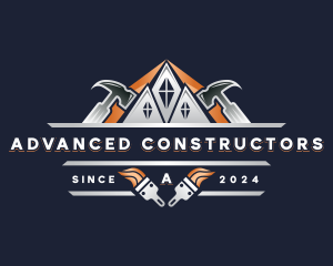 Hammer Repair Construction logo design