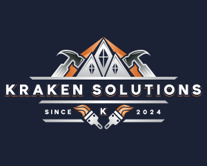 Hammer Repair Construction logo design