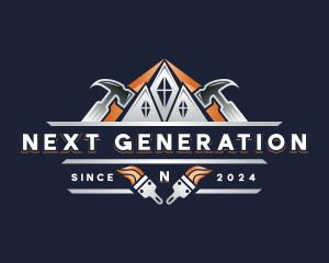 Hammer Repair Construction logo design