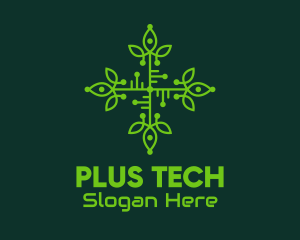 Green Leaf Circuit Board logo