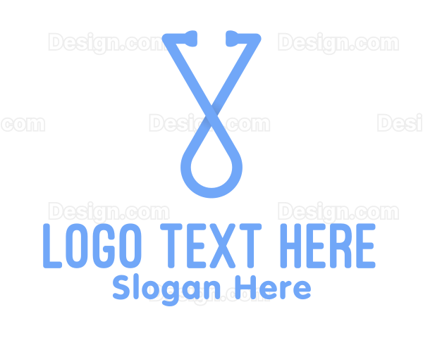 Medical Health Drop Stethoscope Logo