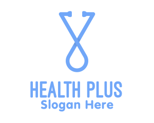 Medical Health Drop Stethoscope logo design