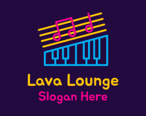 Neon Music Lounge logo design