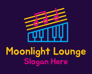 Neon Music Lounge logo design