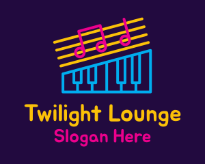 Neon Music Lounge logo design