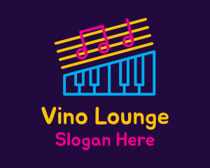 Neon Music Lounge logo design