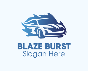 Blue Flame Car logo design