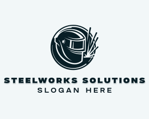 Welding Steelworks Welder logo design