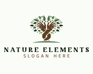 Hands Tree Nature logo design