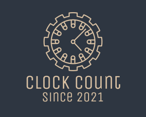 Industrial Mechanical Clock  logo design