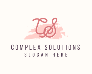 Feminine Watercolor Cosmetics  logo design