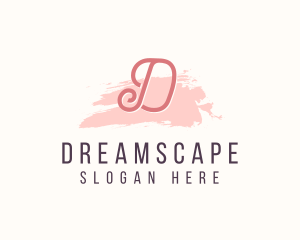 Feminine Watercolor Cosmetics  logo design