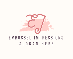 Feminine Watercolor Cosmetics  logo design