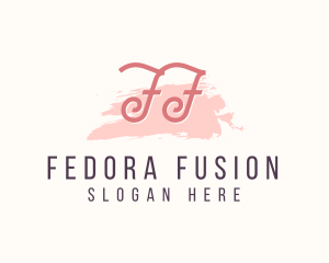 Feminine Watercolor Cosmetics  logo design