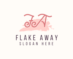 Feminine Watercolor Cosmetics  logo design