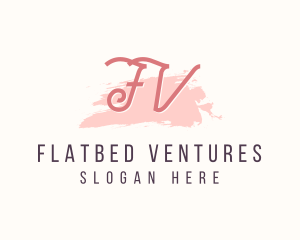 Feminine Watercolor Cosmetics  logo design